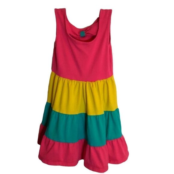 NANETTE Dress‎ Embroidered Tiered Rainbow size 7 - Picture 2 of 7